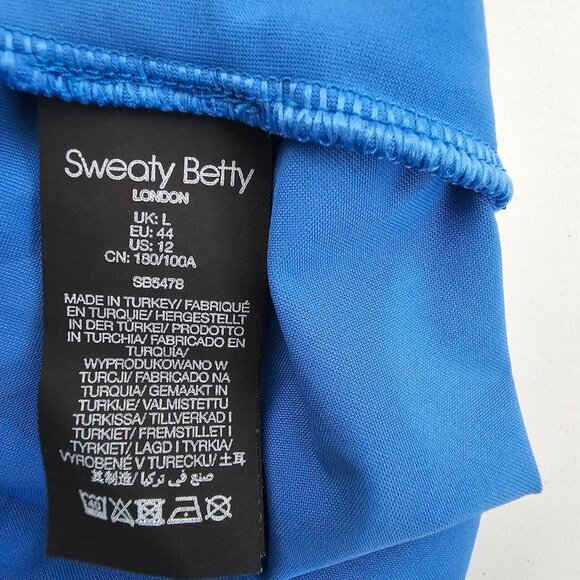 Sweaty Betty L Oxford Blue Explorer Ace Midi Tank Dress Trapeze Swing Quick Dry - Picture 7 of 8